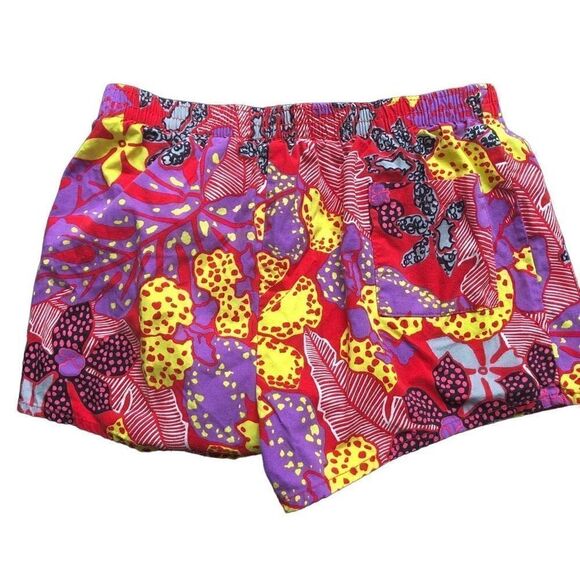 California Shores Vintage Swim Shorts Lined Red Floral Size L - Picture 2 of 6